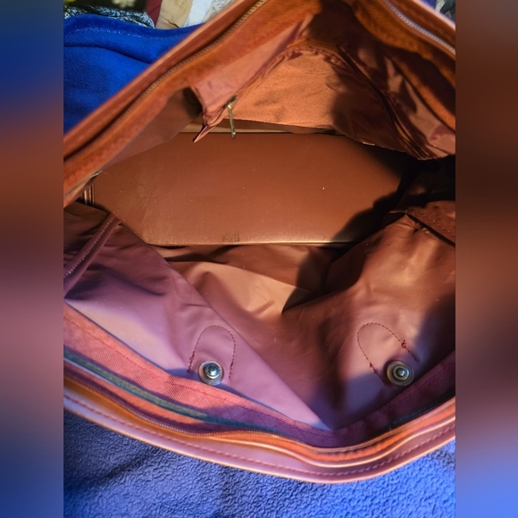 Samsonite Burgundy Tote Bag Luggage Carryon Sturdy Zipper Pockets - Picture 9 of 12